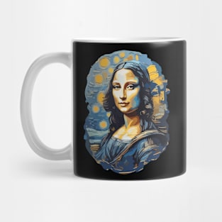 Mona Lisa in the style of Van Gogh Mug